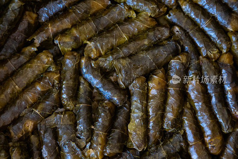 土耳其传统美食Dolma (Sarma)，葡萄叶塞米